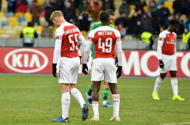 Kiev, Ukrayna - 29 Kasım 2018: Uefa sırasında Eddie Nketiah