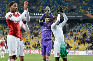 Kiev, Ukrayna - 29 Kasım 2018: Fc Arsena futbolcuları