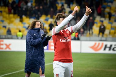 Kiev, Ukrayna - 29 Kasım 2018: Fc Arsenal'den Carl Jenkinson 