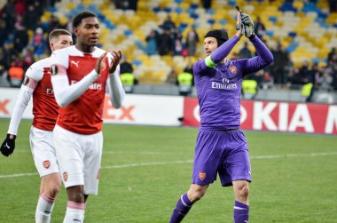 Kiev, Ukrayna - 29 Kasım 2018: Fc Arsena futbolcuları