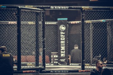 Kiev, Ukrayna - 02 Mart 2019: Halka mma ekim genel görünümü