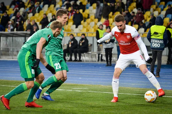 KIEV, UCRANIA 29 de noviembre de 2018: Aaron Ramsey durante la UEFA —  Fotos de Stock