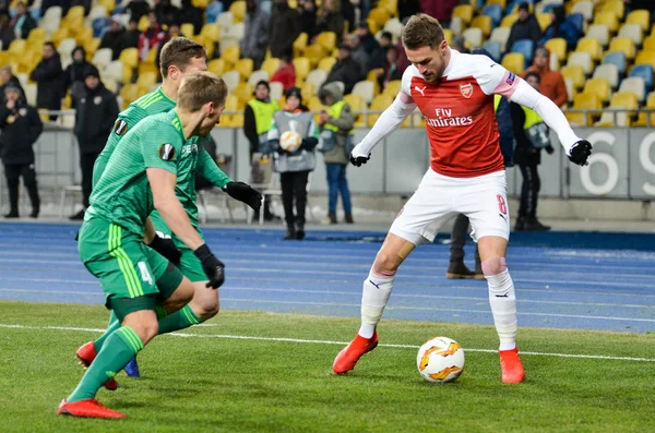 KIEV, UCRANIA 29 de noviembre de 2018: Aaron Ramsey durante la UEFA —  Fotos de Stock