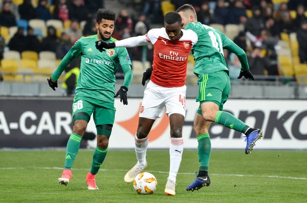 Kiev, Ukrayna - 29 Kasım 2018: Uefa sırasında Eddie Nketiah