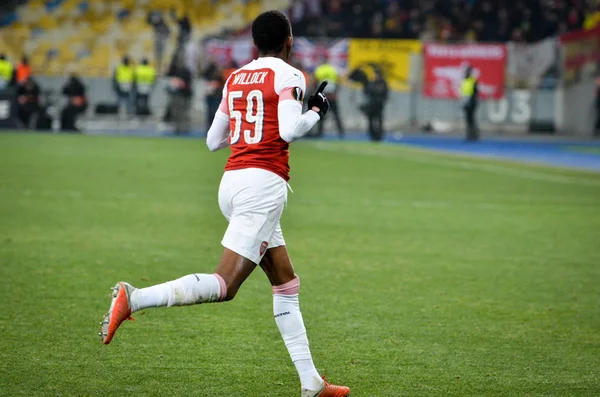 KIEV, UCRANIA - 29 de noviembre de 2018: Joe Willock celebra gol sc — Foto de Stock