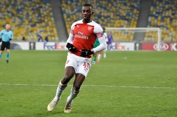 Kiev, Ukrayna - 29 Kasım 2018: Uefa sırasında Eddie Nketiah