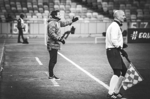 KIEV, UKRAINE - November 29, 2018: Coach Unai Emery during the U — Stock Photo, Image