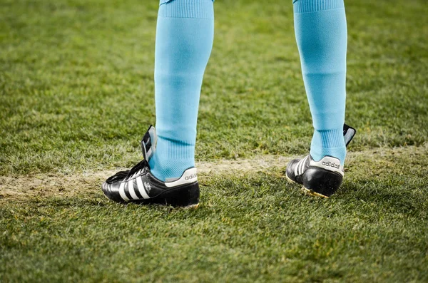 Kiev, Ukrayna - 29 Kasım 2018: Yan hakem ayakları 