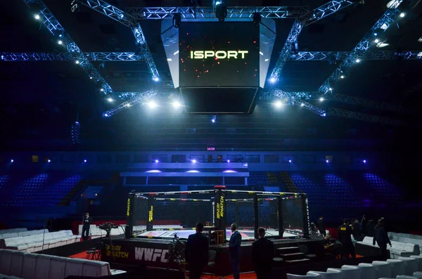 Kiev, Ukraine - March 02, 2019: General view of the ring mma oct — Stock Photo, Image