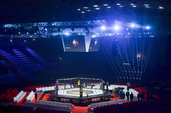 Kiev, Ukraine - March 02, 2019: General view of the ring mma oct — Stock Photo, Image