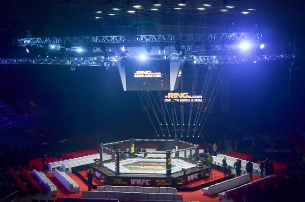 Kiev, Ukraine - March 02, 2019: General view of the ring mma oct — Stock Photo, Image