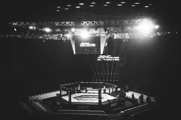 Kiev, Ucrânia - 02 de março de 2019: Vista geral do anel mma oct — Fotografia de Stock