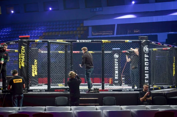 Kijów, Ukraina-marzec 02, 2019: Widok ogólny pierścienia MMA OCT — Zdjęcie stockowe