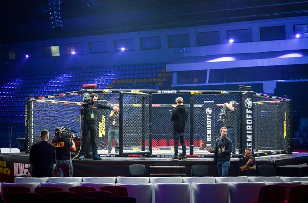 Kiev, Ukraine - March 02, 2019: General view of the ring mma oct — Stock Photo, Image