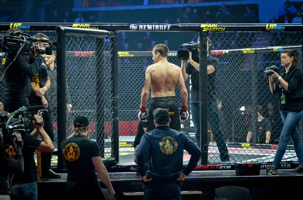 Kiev, Ukraina-mars 02, 2019: Mikhail Shabliy MMA fighters ENT — Stockfoto