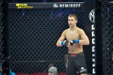 Kiev, Ukrayna - 02 Mart 2019: Bogdan Kudelya mma savaşçıları ente
