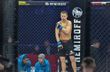 Kiev, Ukrayna - 02 Mart 2019: Bogdan Kudelya mma savaşçıları ente