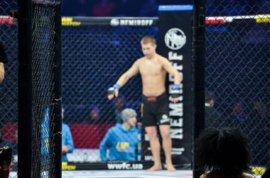 Kiev, Ukrayna - 02 Mart 2019: Bogdan Kudelya mma savaşçıları ente