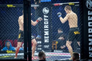 Kiev, Ukrayna - 02 Mart 2019: Bogdan Kudelya mma savaşçıları figh
