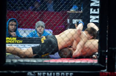 Kiev, Ukrayna - 02 Mart 2019: Bogdan Kudelya mma savaşçıları figh