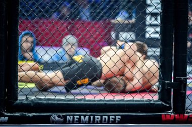 Kiev, Ukrayna - 02 Mart 2019: Bogdan Kudelya mma savaşçıları figh