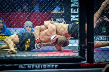 Kiev, Ukrayna - 02 Mart 2019: Bogdan Kudelya mma savaşçıları figh