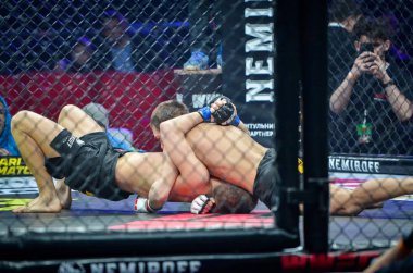 Kiev, Ukrayna - 02 Mart 2019: Bogdan Kudelya mma savaşçıları figh