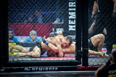 Kiev, Ukrayna - 02 Mart 2019: Bogdan Kudelya mma savaşçıları figh