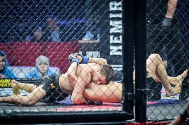 Kiev, Ukrayna - 02 Mart 2019: Bogdan Kudelya mma savaşçıları figh