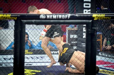 Kiev, Ukrayna - 02 Mart 2019: Bogdan Kudelya mma savaşçıları figh