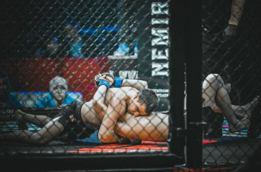 Kiev, Ukrayna - 02 Mart 2019: Bogdan Kudelya mma savaşçıları figh