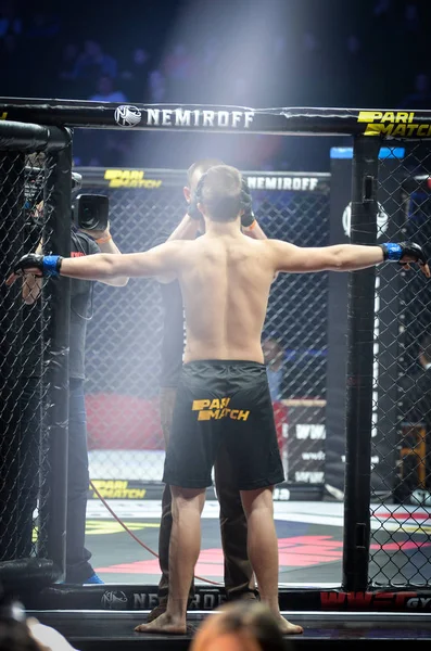 Kiev, Ukraina-mars 02, 2019: Bogdan Kudelya MMA fighters Ente — Stockfoto