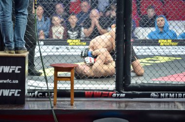 Kiev, Ukrayna - 02 Mart 2019: Bogdan Kudelya mma savaşçıları figh