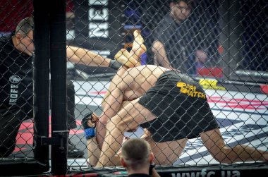 Kiev, Ukrayna - 02 Mart 2019: Bogdan Kudelya mma savaşçıları figh