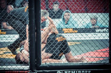 Kiev, Ukrayna - 02 Mart 2019: Bogdan Kudelya mma savaşçıları figh