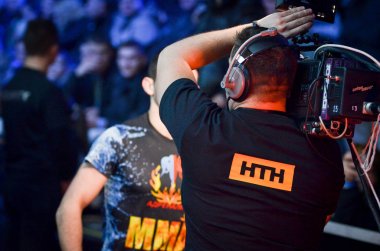 Kiev, Ukrayna - 02 Mart 2019: Arman Yesayan mma savaşçıları girin