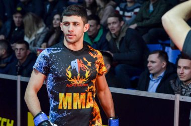 Kiev, Ukrayna - 02 Mart 2019: Arman Yesayan mma savaşçıları girin