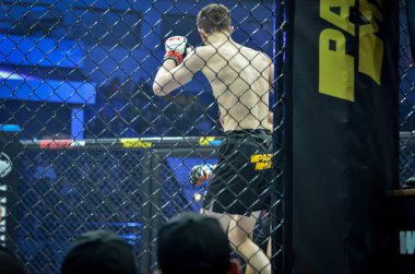 Kiev, Ukrayna - 02 Mart 2019: Anatoly Zhurakovsky mma fighte