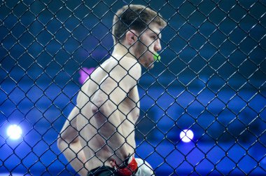 Kiev, Ukrayna - 02 Mart 2019: Anatoly Zhurakovsky mma savaşçıları