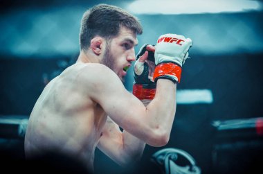 Kiev, Ukrayna - 02 Mart 2019: Anatoly Zhurakovsky mma savaşçıları