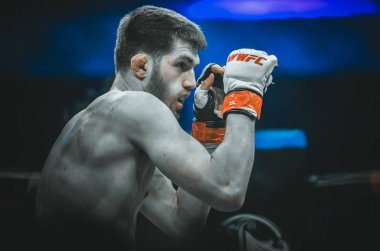 Kiev, Ukrayna - 02 Mart 2019: Anatoly Zhurakovsky mma savaşçıları