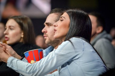 Kiev, Ukrayna - 02 Mart 2019: Wwfc 1 sırasında konuklar ve izleyiciler