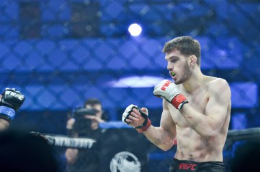 Kiev, Ukrayna - 02 Mart 2019: Anatoly Zhurakovsky mma savaşçıları