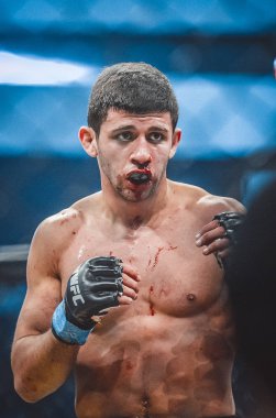 Kiev, Ukrayna - 02 Mart 2019: Arman Yesayan mma savaşçıları durin