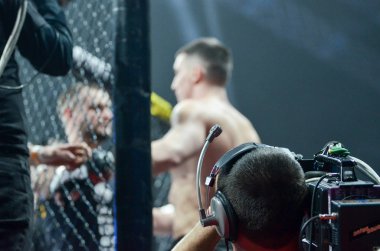 Kiev, Ukrayna - 02 Mart 2019: Andrey Skornyakov mma savaşçıları e