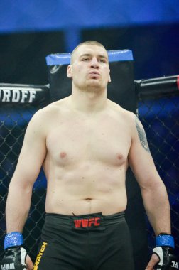 Kiev, Ukrayna - 02 Mart 2019: Stanislav Khmilkovsky mma fighte
