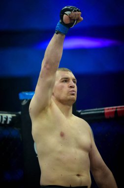 Kiev, Ukrayna - 02 Mart 2019: Stanislav Khmilkovsky mma fighte
