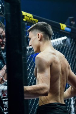 Kiev, Ukrayna - 02 Mart 2019: Artem Misak mma savaşçıları girdi 