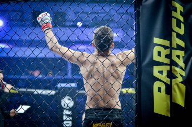 Kiev, Ukrayna - 02 Mart 2019: Artem Misak mma savaşçıları girdi 