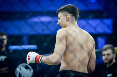 Kiev, Ukrayna - 02 Mart 2019: Artem Misak mma savaşçıları girdi 